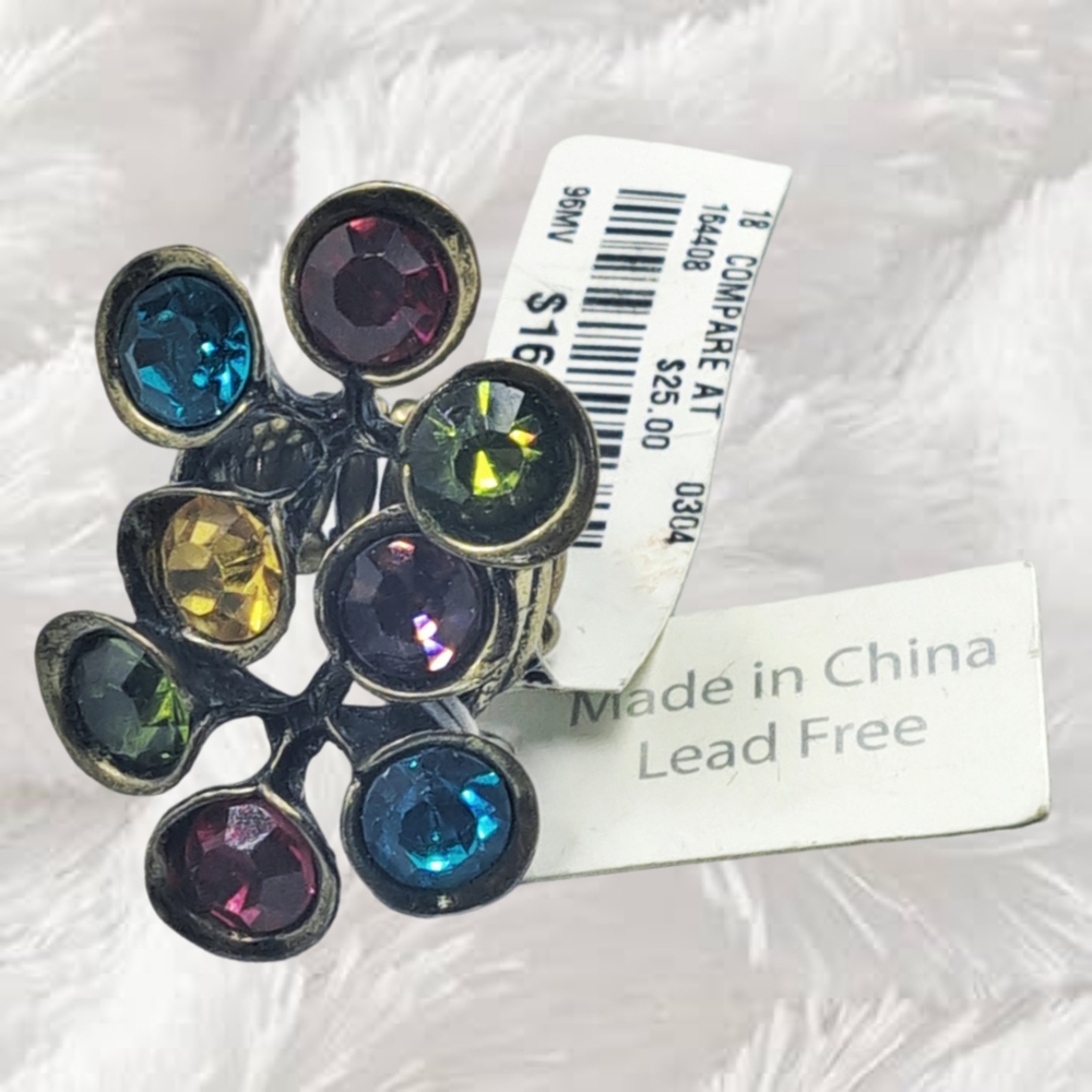 Natasha ~ Multicolor Stones Slip-on Ring